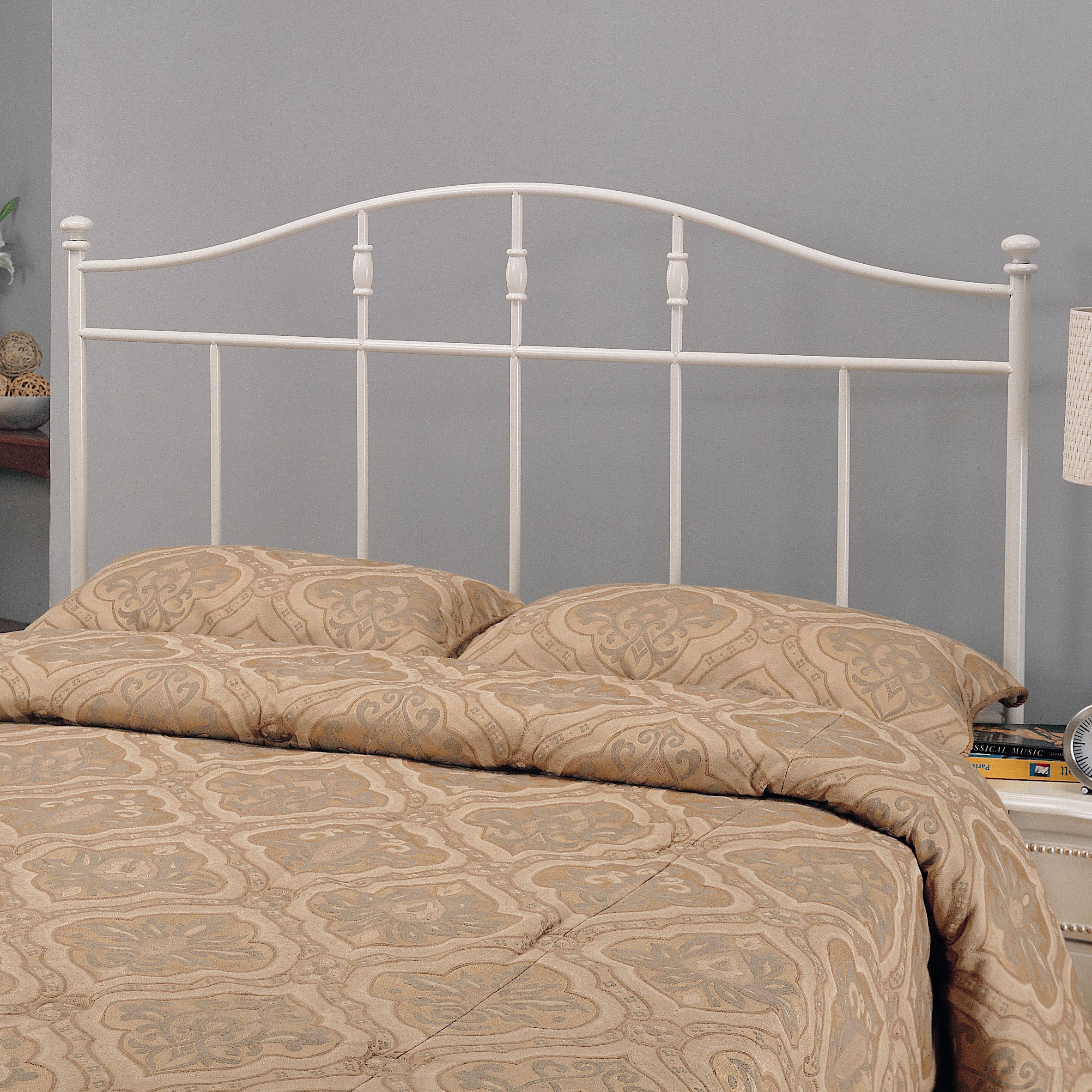 Metal bed on sale headboard queen
